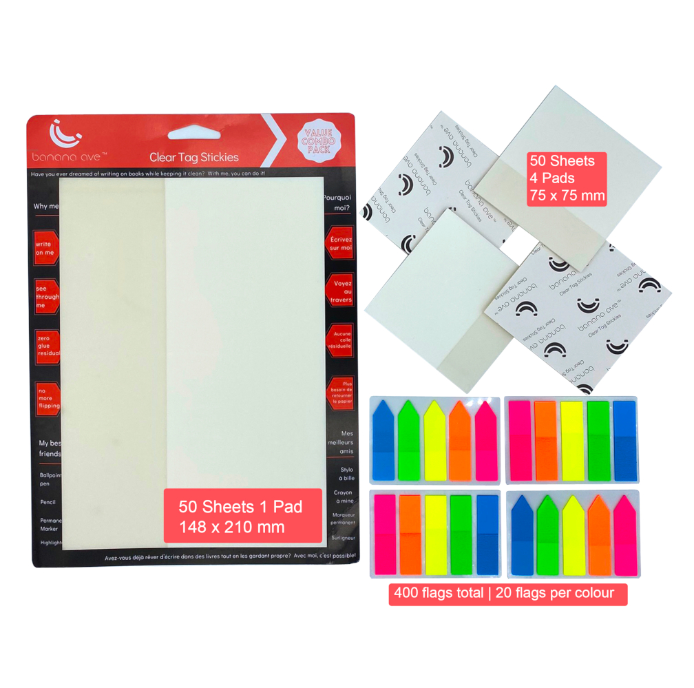 clear tag stickies